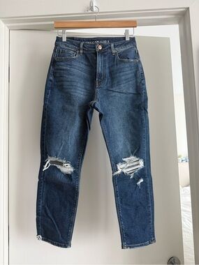 American Eagle Outfitters Dark Blue Ripped Boyfriend Jeans